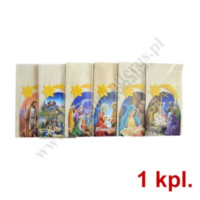 OPŁATKI WIGILIJNE - KOMPLET 3 DUŻE+1 KOLOR - FOLIJKA