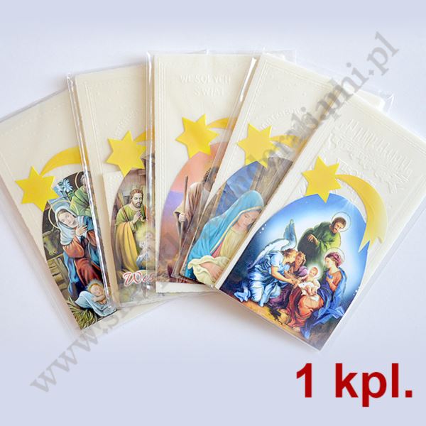 OPŁATKI WIGILIJNE - KOMPLET 3 DUŻE+2 MAŁE - FOLIJKA