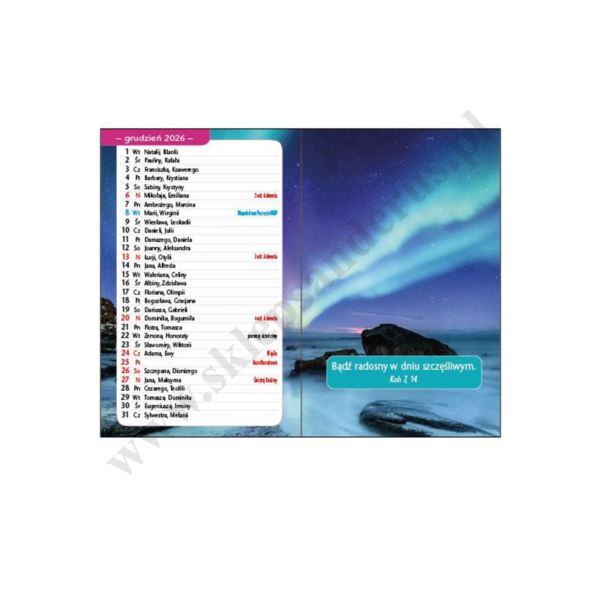 KALENDARZYK KIESZONKOWY SZCZĘŚCIE - DRZEWO - 2026