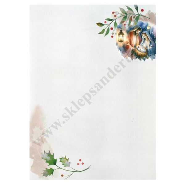BOŻONARODZENIOWA PAPETERIA - format A4 - KPL.10 szt. - 84194