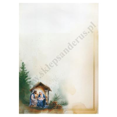 BOŻONARODZENIOWA PAPETERIA - format A4 - KPL.10 szt. - 84195