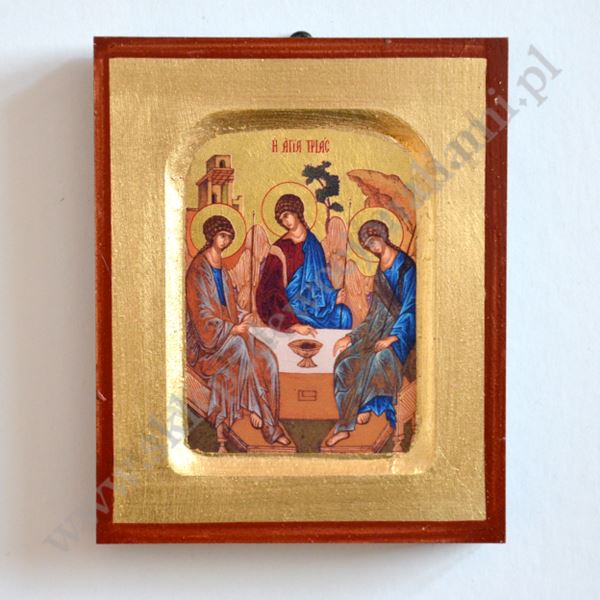 TRÓJCA ŚWIĘTA - RUBLOWA - ikona 10.5 x 12.5 cm - 83192