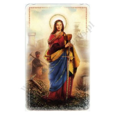 ŚWIĘTA BARBARA - obrazek 6.2 x 10.4 cm - paczka 100 szt. - 69384
