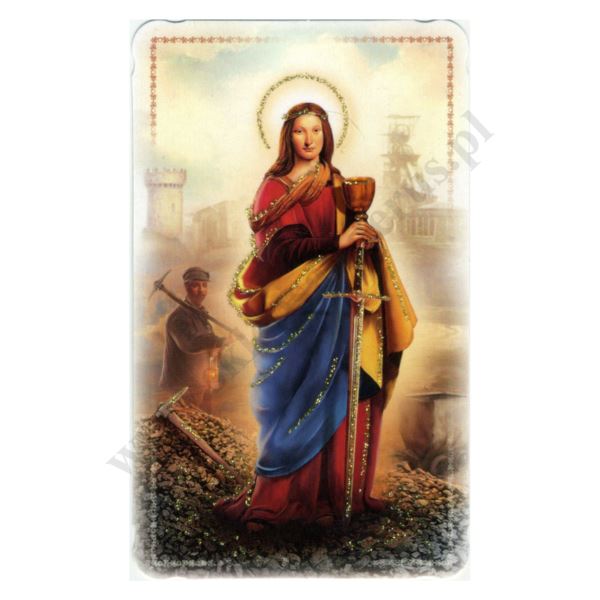 ŚWIĘTA BARBARA - obrazek 6.2 x 10.4 cm - paczka 100 szt. - 69384