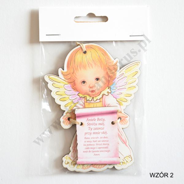 ZAWIESZKA ANIOŁEK - wys. 11.3 cm - mix wzorów - 4512