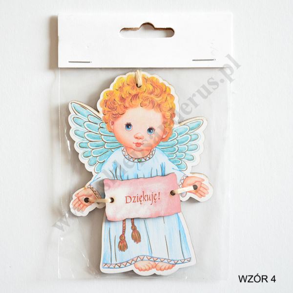ZAWIESZKA ANIOŁEK - wys. 11.3 cm - mix wzorów - 4512
