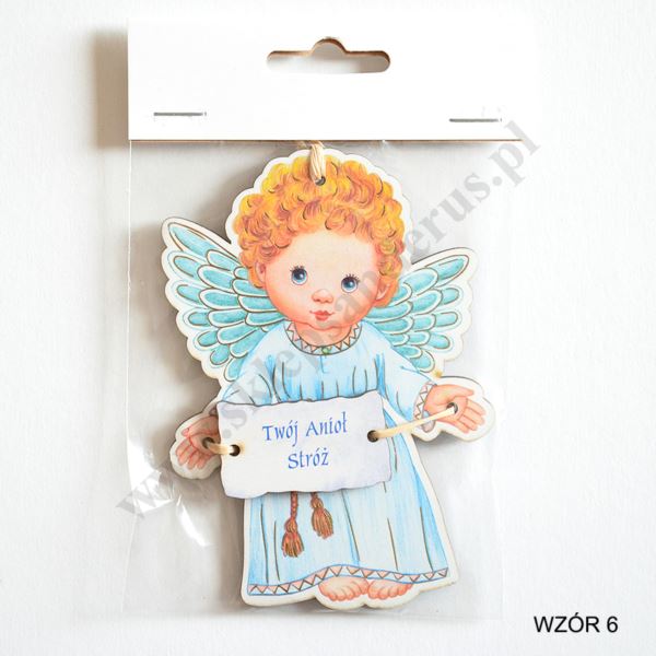ZAWIESZKA ANIOŁEK - wys. 11.3 cm - mix wzorów - 4512
