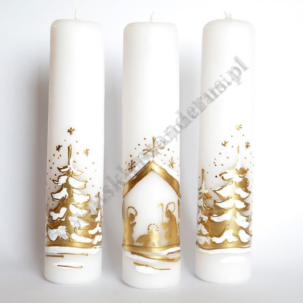ŚWIECE BOŻE NARODZENIE - wys.30 cm - komplet - 68523