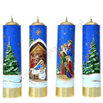 ŚWIECE BOŻONARODZENIOWE - wys. 30 cm - komplet - 5896