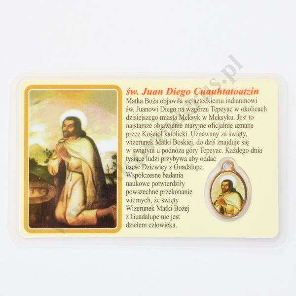 MEDALIK FOLIOWANY - MATKA BOŻA Z GUADALUPE - format 8.5 x 5.5 cm - 0177