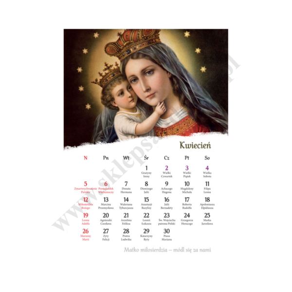 ŚWIĘTA PANNO NAD PANNAMI - KALENDARZ 2026 - format A4 - 60186