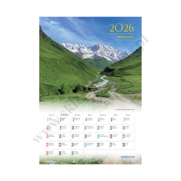 KRAJOBRAZY - format A4 - KALENDARZ 2026