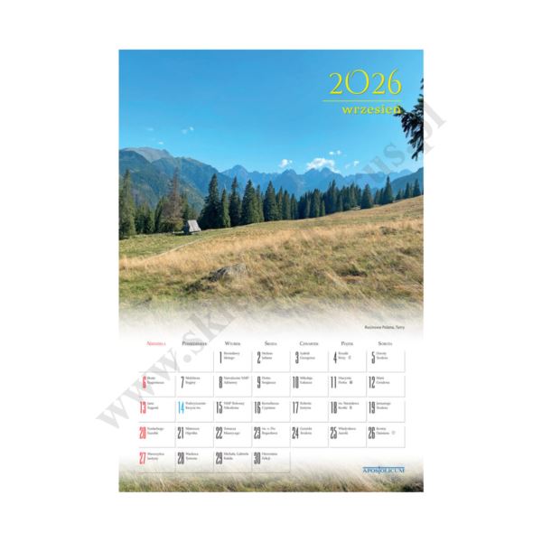 KRAJOBRAZY - format A4 - KALENDARZ 2026