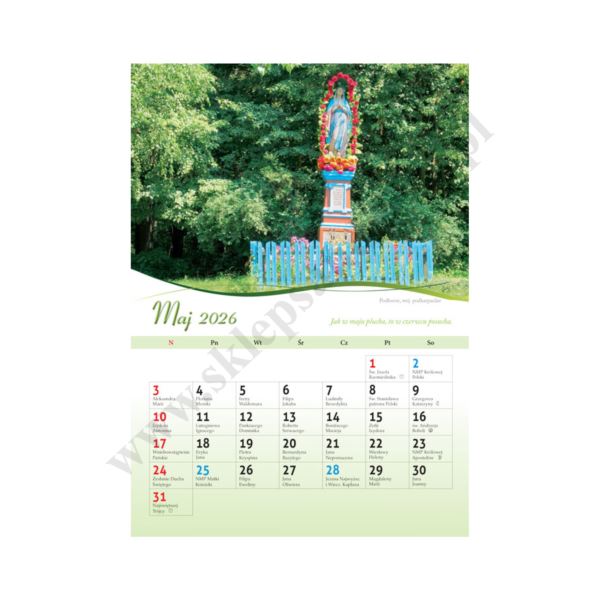 ŚLADAMI WIARY - format A4 - KALENDARZ NA 2026