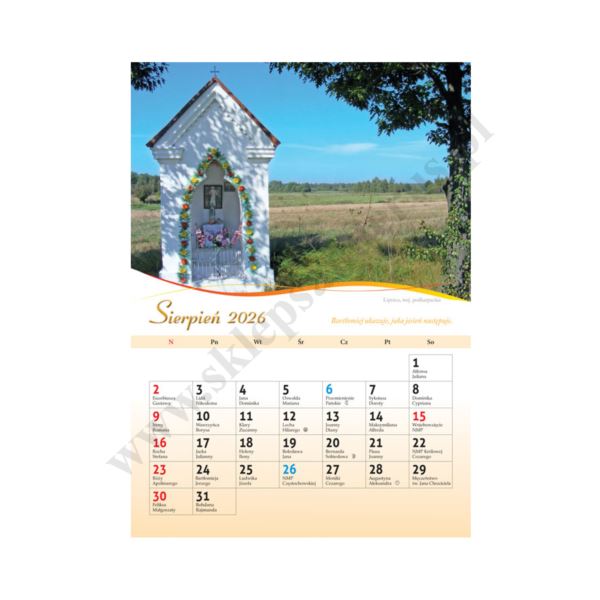 ŚLADAMI WIARY - format A4 - KALENDARZ NA 2026