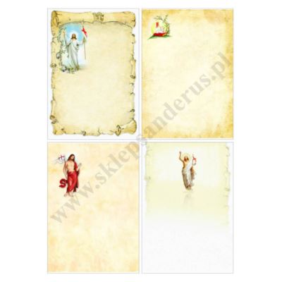 WIELKANOCNA PAPETERIA - format A4 - mix 4 wzory - KPL.25 szt. - 65721