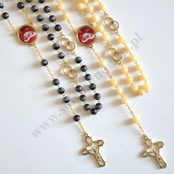 RÓŻAŃCE ŚLUBNE - komplet - 74085