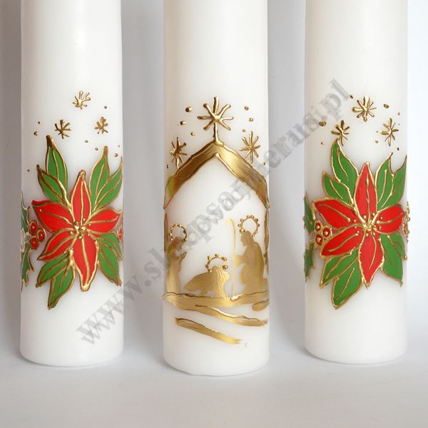 ŚWIECE BOŻE NARODZENIE - wys.30 cm - komplet - 9478