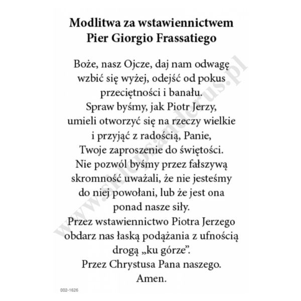 ŚW. PIER GIORGIO FRASSATI - pocztówka 10 x 15 cm - paczka 100 szt. - 84086