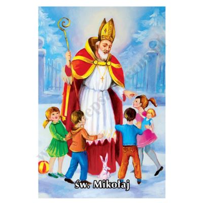 OBRAZEK ŚWIĘTEGO MIKOŁAJA - format 6.4 x 10 cm - PACZKA 100 szt. -  51194