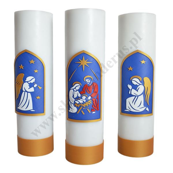 ŚWIECE BOŻE NARODZENIE - wys. 30 cm - komplet - 67559