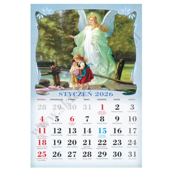 KALENDARZ Z ANIOŁEM STRÓŻEM 2026
