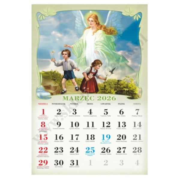 KALENDARZ Z ANIOŁEM STRÓŻEM 2026