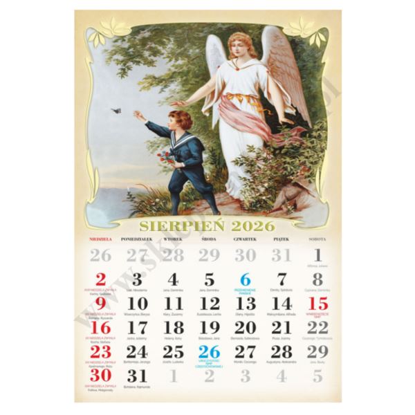 KALENDARZ Z ANIOŁEM STRÓŻEM 2026