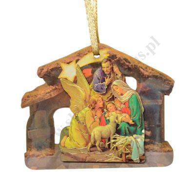 SZOPKA BOŻONARODZENIOWA - wys. 6.5 cm - mix wzorów - 3768