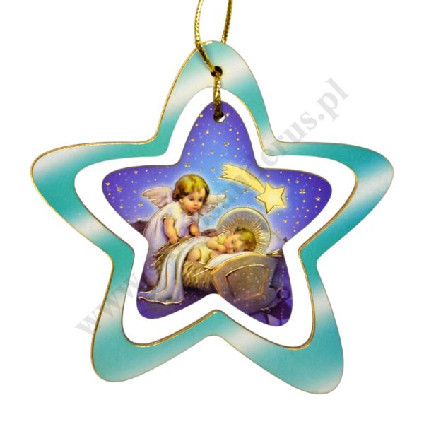 GWIAZDKA - wys. 10 cm - mix wzorów - 3565