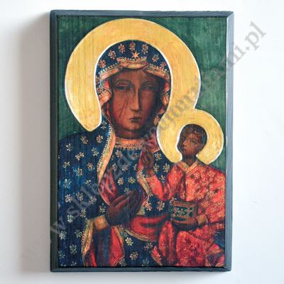MATKA BOŻA CZĘSTOCHOWSKA - ikona 14.9 x 21.3 cm - 5754