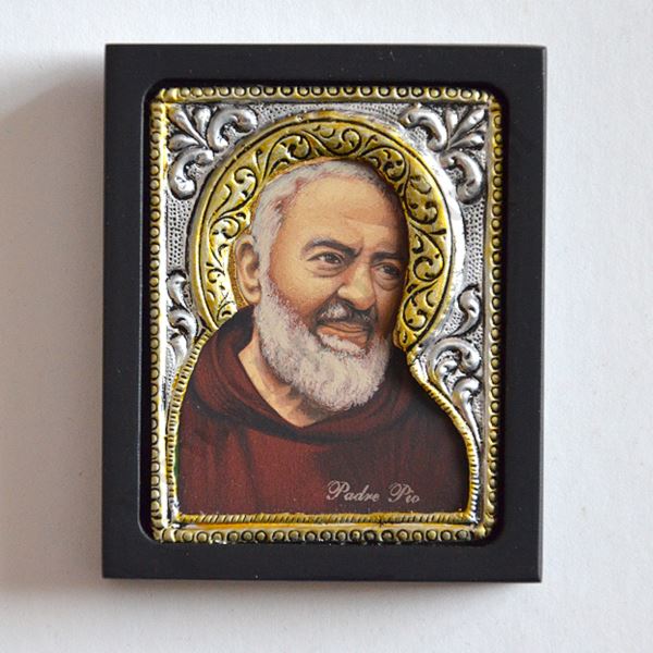 OJCIEC PIO - ikonka 6.2 x 7.6 cm - 88092