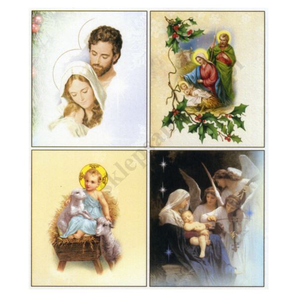 PAPETERIA BOŻONARODZENIOWA - mix 4 wzorów -  KPL. 25 szt. - 61469