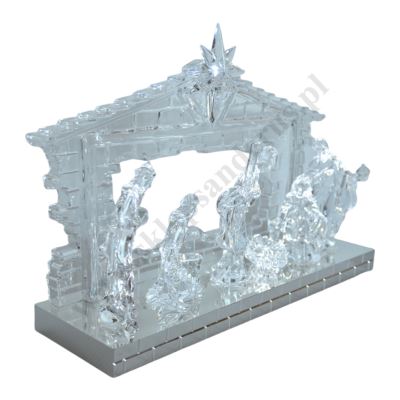 SZOPKA BETLEJEMSKA - podświetlana z pozytywką - wys. 21.5 cm - 87407