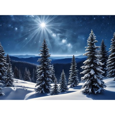 TŁO DO SZOPKI BOŻONARODZENIOWEJ - BANER DEKORACYJNY - WZÓR 60