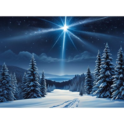 TŁO DO SZOPKI BOŻONARODZENIOWEJ - BANER DEKORACYJNY - WZÓR 61