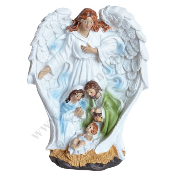 ŚWIĘTA RODZINA I ANIOŁ - wys. 12 cm - 10230