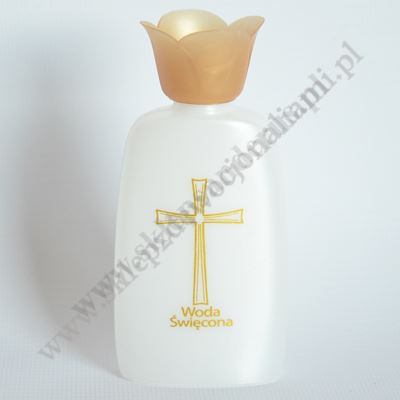BUTELKA NA WODĘ ŚWIĘCONĄ - wys. 10.7 cm - mix wzorów -  69691