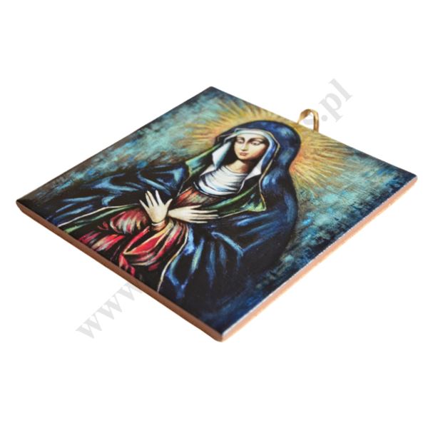 MATKA BOŻA MIŁOSIERDZIA - obrazek na ceramice 10 x 10 cm - 30831