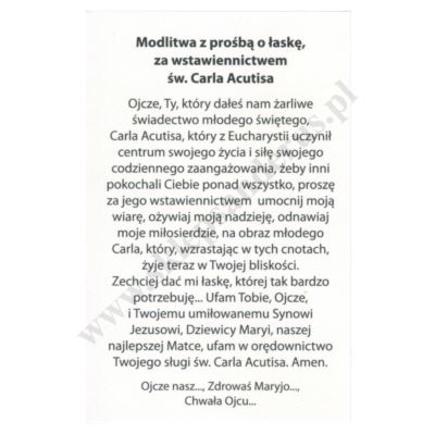 ŚW. CARLO ACUTIS - obrazek 6.5 x 10 cm - paczka 100 szt. - 76655