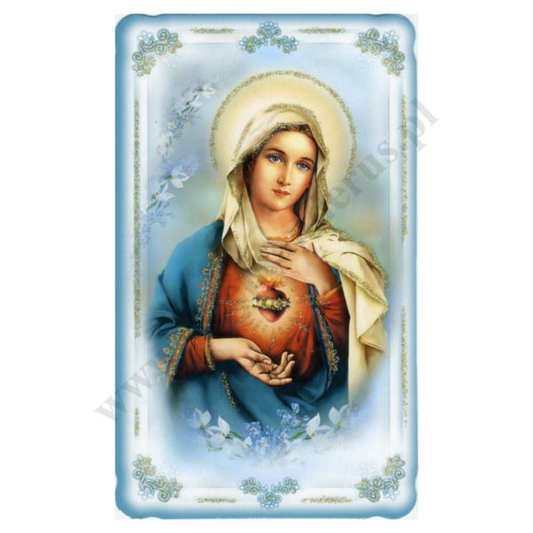 NIEPOKALANE SERCE MARYI- obrazek 6.2 x 10.4 cm - paczka 100 szt. - 73343