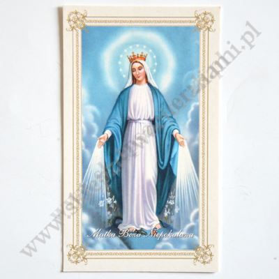 MATKA BOŻA NIEPOKALANA - obrazek 6.5 x 11 cm - 87056