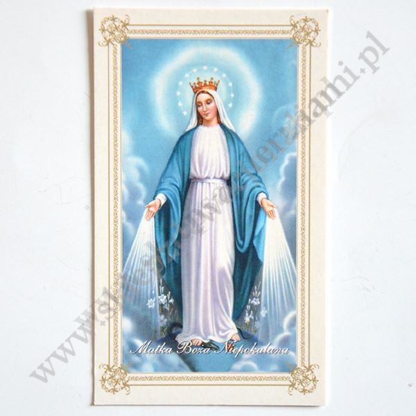 MATKA BOŻA NIEPOKALANA - obrazek 6.5 x 11 cm - 87056