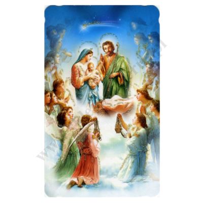 OBRAZEK KOLĘDOWY BROKAT - format 6.2 x 10.4 cm - PACZKA 100 szt. - 81325