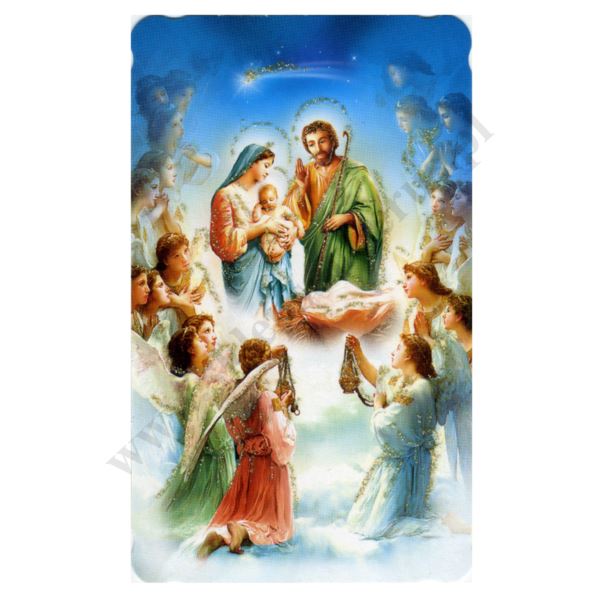 OBRAZEK KOLĘDOWY BROKAT - format 6.2 x 10.4 cm - PACZKA 100 szt. - 81325