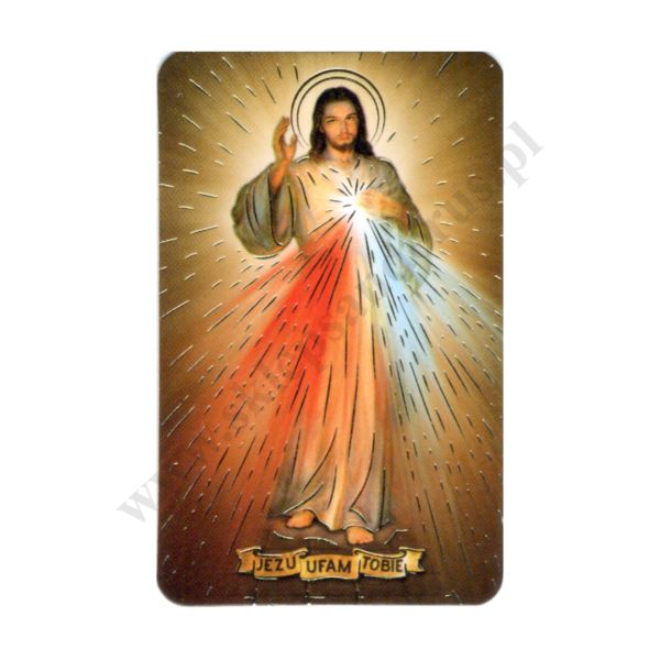 MIŁOSIERDZIE BOŻE - obrazek złocony 5 x 8 cm - paczka 100 szt. - 79312