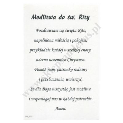 ŚWIETA RITA - obrazek 6.5 x 10 cm - paczka 100 szt. - 75699