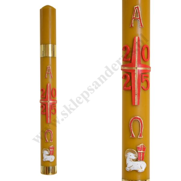 PASCHAŁ PARAFINOWO-WOSKOWY Z NADSTAWKĄ - wys. 80 cm - 64771