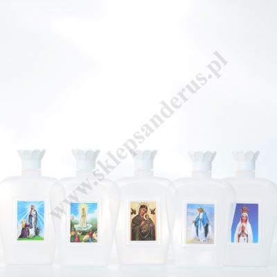 BUTELKA NA WODĘ ŚWIĘCONĄ - wys. 10 cm - mix wzorów - 88822
