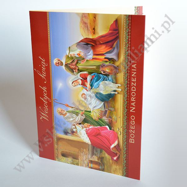 KARTKA SKŁADANA SZOPKA PRZESTRZENNA  BOŻE NARODZENIE A5P